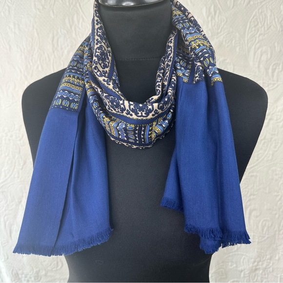 Lanvin Paris Oblong Fine Wool Print Scarf - Picture 6 of 10